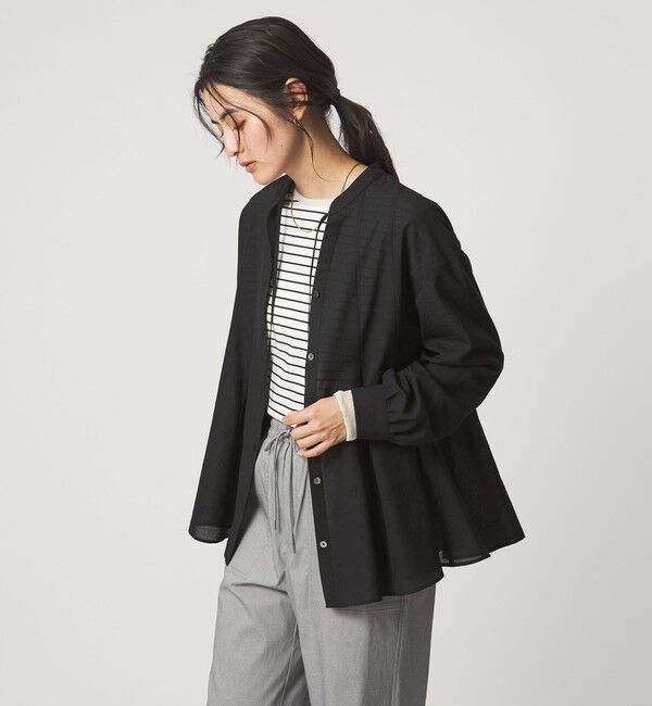 UNITED ARROWS green label relaxing「［size SHORTあり］ミルフィーユ フレア ブラウス」|シャツ・ブラウス|