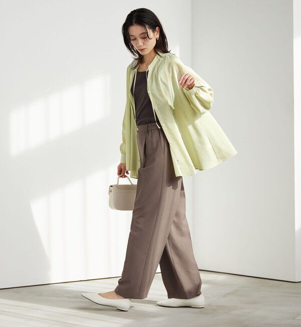 UNITED ARROWS green label relaxing「［size SHORTあり］ミルフィーユ フレア ブラウス」|シャツ・ブラウス|