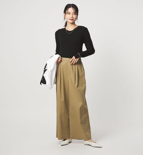 UNITED ARROWS green label relaxing「リブ ニット クルーネック プルオーバー ウォッシャブル」|ニット・セーター|