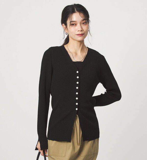 UNITED ARROWS green label relaxing「リブ ニット Vネック カーディガン ウォッシャブル」|カーディガン|