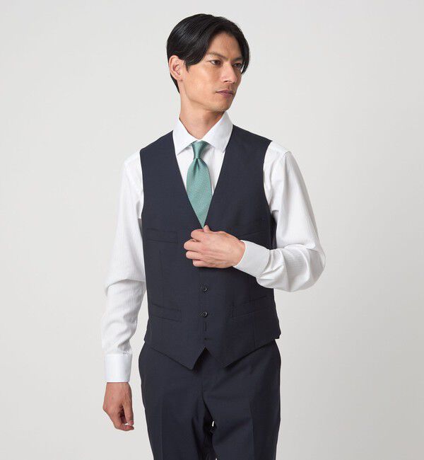 UNITED ARROWS green label relaxing「コットン シャドーストライプ クレリック ワイドカラー ドレスシャツ -イージーアイロン-」|シャツ・ブラウス|