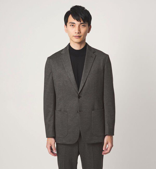 UNITED ARROWS green label relaxing「A+ プリントジャージ 2B スタンダード セットアップ ジャケット -ウォッシャブル・ストレッチ-」|テーラードジャケット|