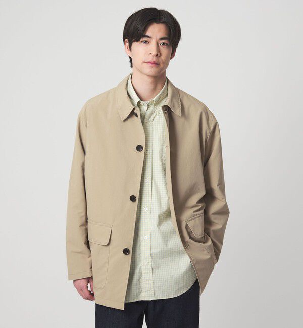 UNITED ARROWS green label relaxing「DICROS ミドル フード ステンカラー コート -撥水-」|ステンカラーコート|