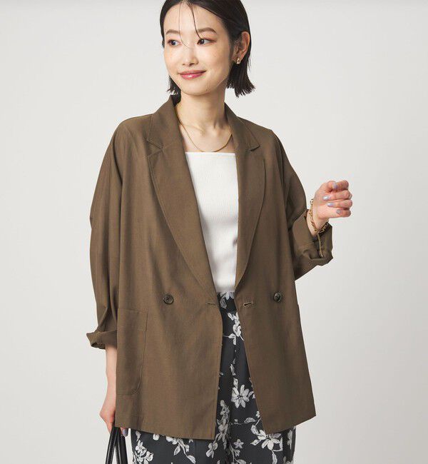 UNITED ARROWS green label relaxing「［size SHORTあり］VeryLight  ベリーライト ジャケット ウォッシャブル 接触冷感」|テーラードジャケット|DK.BROWN