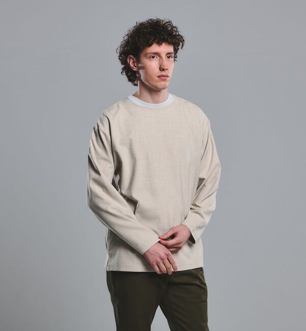 UNITED ARROWS green label relaxing「KIVANC ノーカラー 長袖 Tシャツ」|Tシャツ・カットソー|NATURAL