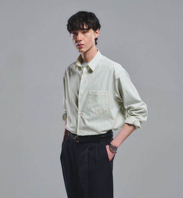 UNITED ARROWS green label relaxing「ウォッシャブル トロ パターン ジャストルーズ シャツ -ストレッチ-」|シャツ・ブラウス|