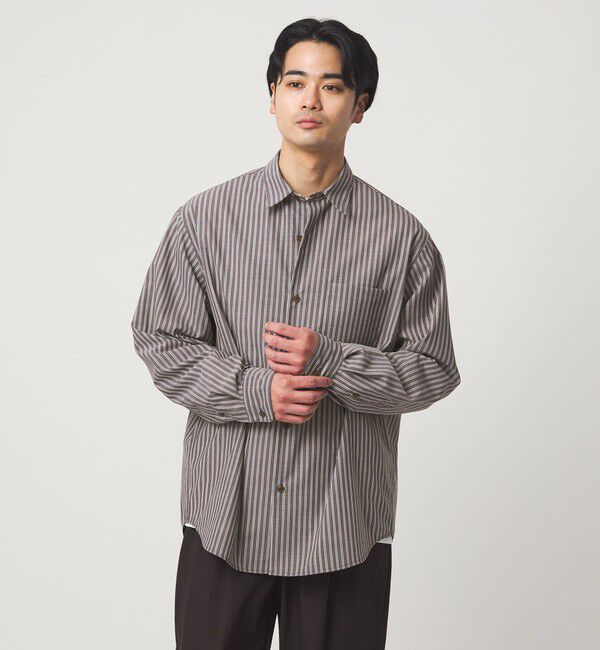 UNITED ARROWS green label relaxing「ウォッシャブル トロ パターン ジャストルーズ シャツ -ストレッチ-」|シャツ・ブラウス|