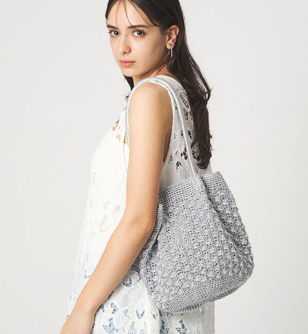 UNITED ARROWS green label relaxing「メタリックヤーンレーシー トートバッグ / ショルダーバッグ」|ショルダー・メッセンジャー|