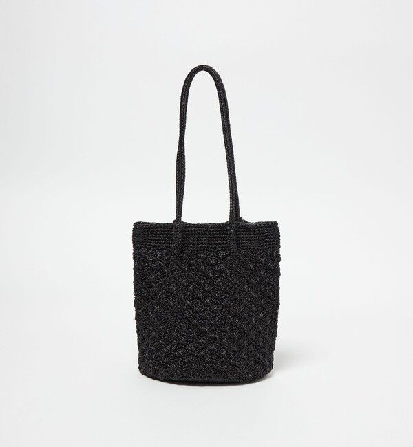 UNITED ARROWS green label relaxing「メタリックヤーンレーシー トートバッグ / ショルダーバッグ」|ショルダー・メッセンジャー|BLACK