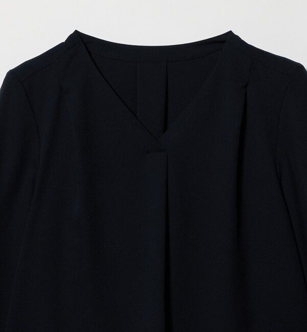 UNITED ARROWS green label relaxing「Vネック 7分袖 ブラウス マシンウォッシャブル」|シャツ・ブラウス|
