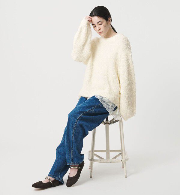 BEAUTY&YOUTH UNITED ARROWS「コットンブレンド シャギーニットプルオーバー」|ニット・セーター|