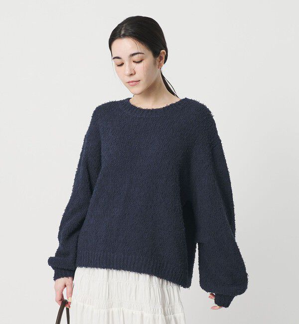 BEAUTY&YOUTH UNITED ARROWS「コットンブレンド シャギーニットプルオーバー」|ニット・セーター|NAVY