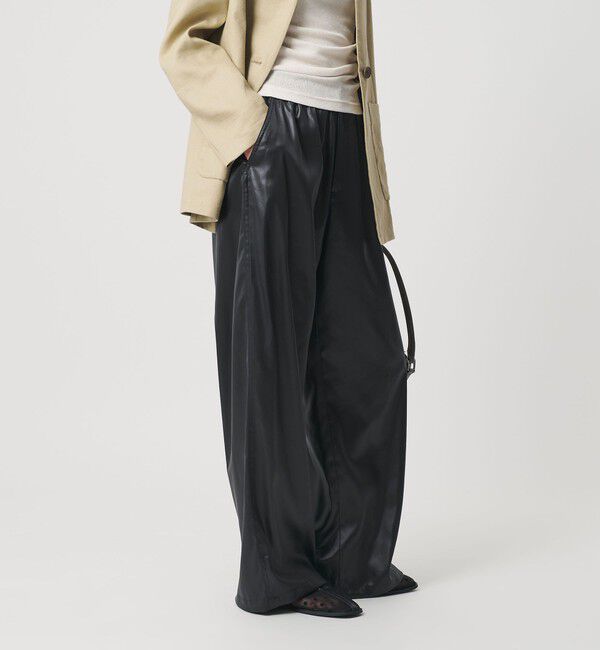 BEAUTY&YOUTH UNITED ARROWS「チンツゴム ワイドパンツ ウォッシャブル」|その他|BLACK