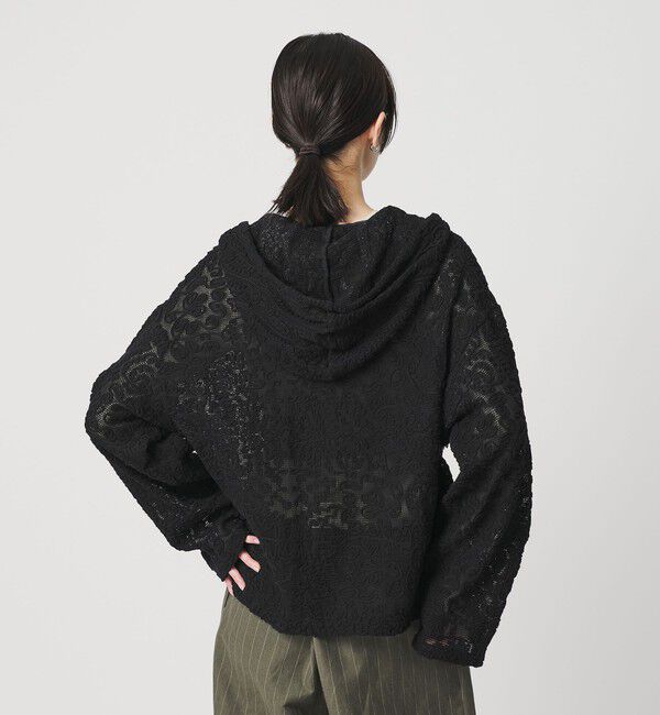 BEAUTY&YOUTH UNITED ARROWS「メッシュ エンブロイダリー フーディ ウォッシャブル」|シャツ・ブラウス|