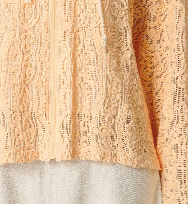 BEAUTY&YOUTH UNITED ARROWS「メッシュ エンブロイダリー フーディ ウォッシャブル」|シャツ・ブラウス|