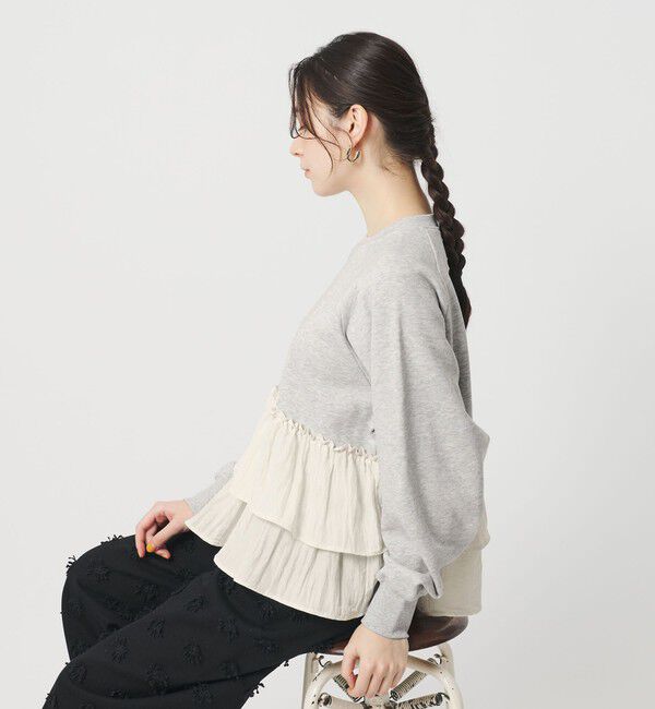 BEAUTY&YOUTH UNITED ARROWS「【WEB限定】ティアード スウェットプルオーバー」|スウェット・ジャージ|MD.GRAY