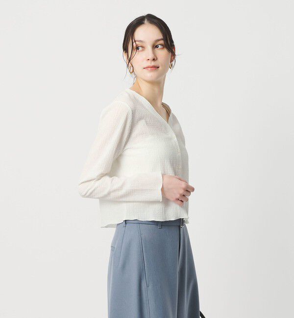 BEAUTY&YOUTH UNITED ARROWS「ソリッド＆チェック Vネック カーディガン」|カーディガン|