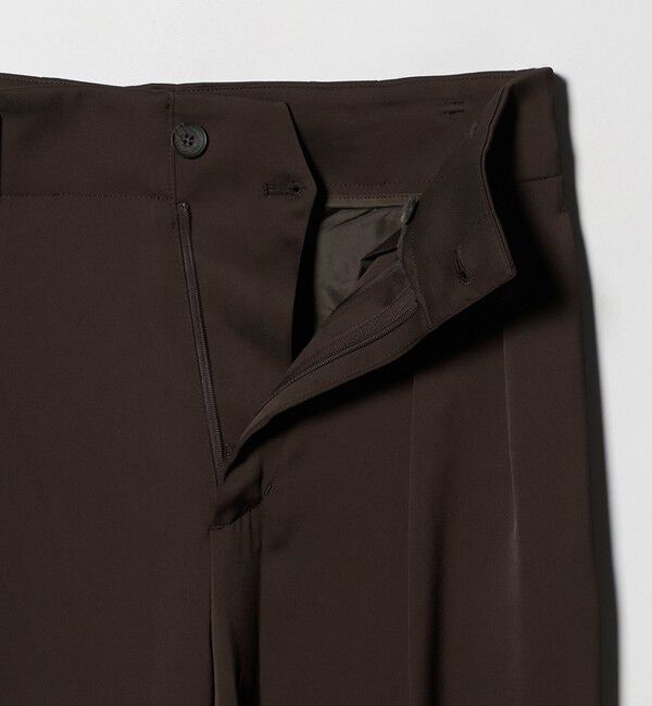 BEAUTY&YOUTH UNITED ARROWS「ポリエステル ドレープ 2タック ワイドパンツ ウォッシャブル」|チノ|