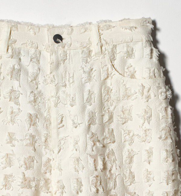 BEAUTY&YOUTH UNITED ARROWS「スクエア フリンジ ジャガード ワイドパンツ」|その他|