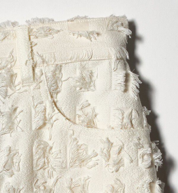 BEAUTY&YOUTH UNITED ARROWS「スクエア フリンジ ジャガード ワイドパンツ」|その他|