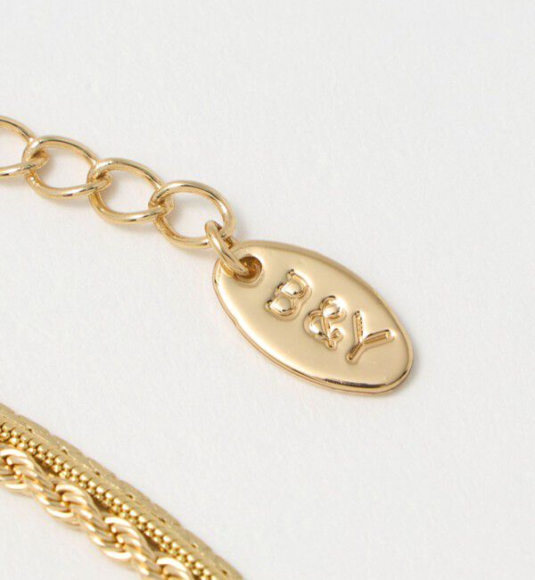 BEAUTY&YOUTH UNITED ARROWS「メタルトップ ミックスチェーン 3連 ネックレス」|ネックレス|