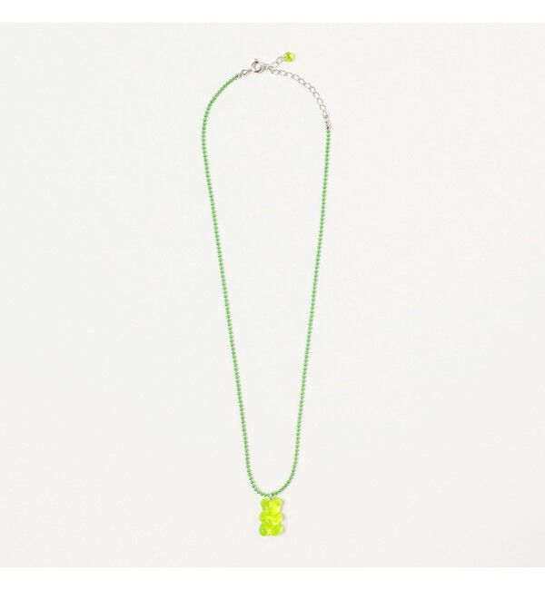 Ray BEAMS 「カラーボール チャーム クマ ネックレス」|ネックレス|