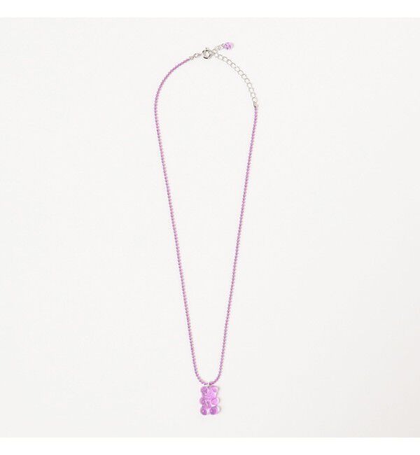 Ray BEAMS 「カラーボール チャーム クマ ネックレス」|ネックレス|