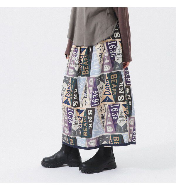 BEAMSBOY「ペナント プリント スカート」|スカート|
