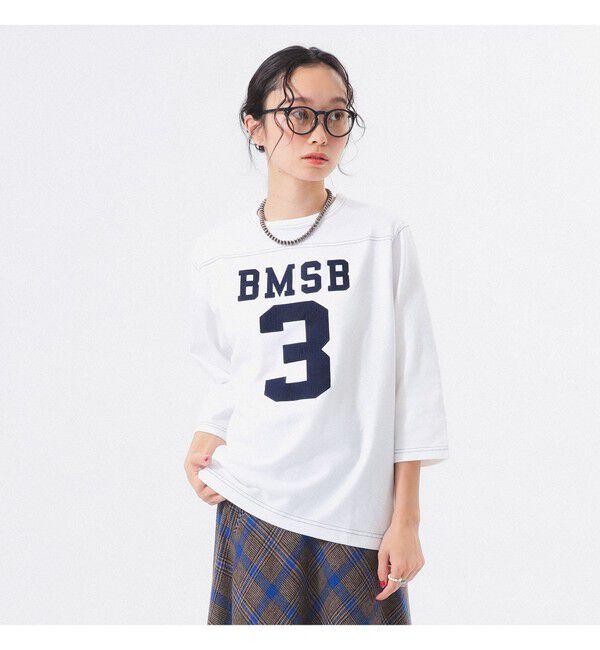 BEAMSBOY「テンジク フットボール 3/4 Tシャツ」|Tシャツ・カットソー|