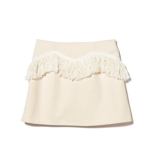 Ray BEAMS 「GHOSPELL / Soliha Fringe Skirt」|スカート|IVORY