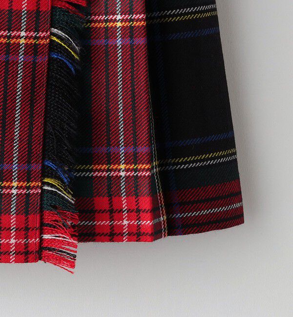SHIPS KIDS「O'NEIL of DUBLIN:100～130cm / ウール チェック キルト スカート」|台形|