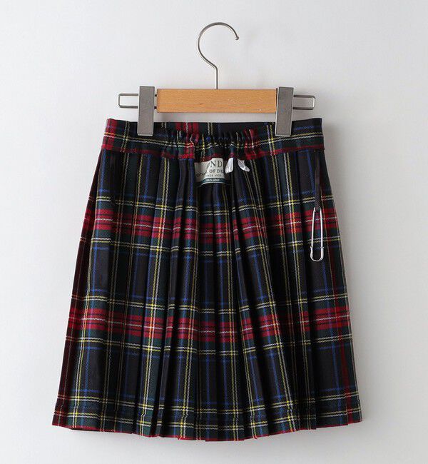 SHIPS KIDS「O'NEIL of DUBLIN:100～130cm / ウール チェック キルト スカート」|台形|