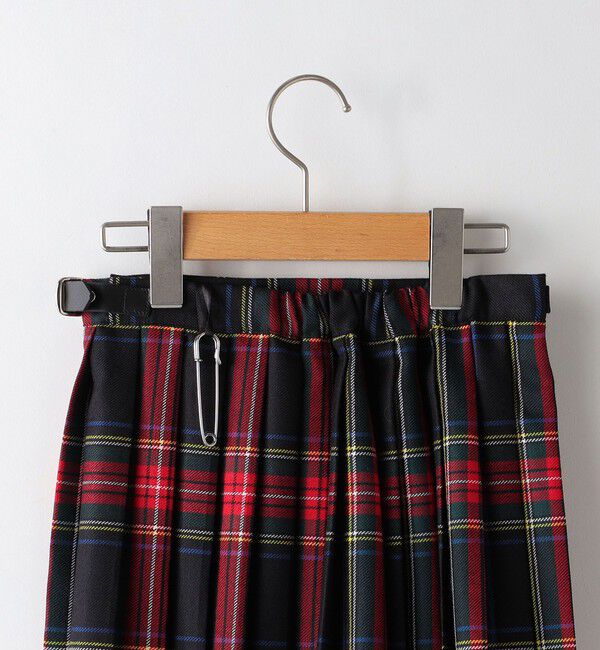 SHIPS KIDS「O'NEIL of DUBLIN:100～130cm / ウール チェック キルト スカート」|台形|