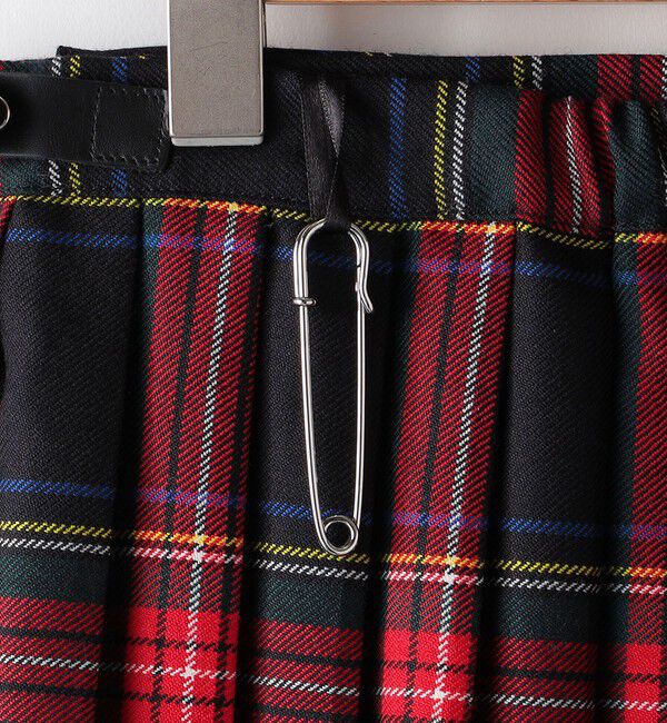 SHIPS KIDS「O'NEIL of DUBLIN:100～130cm / ウール チェック キルト スカート」|台形|