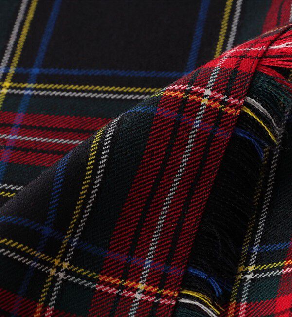 SHIPS KIDS「O'NEIL of DUBLIN:100～130cm / ウール チェック キルト スカート」|台形|