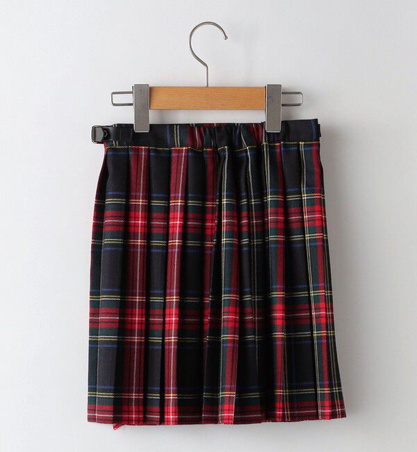SHIPS KIDS「O'NEIL of DUBLIN:100～130cm / ウール チェック キルト スカート」|台形|