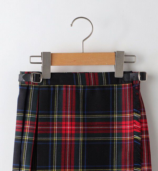 SHIPS KIDS「O'NEIL of DUBLIN:100～130cm / ウール チェック キルト スカート」|台形|