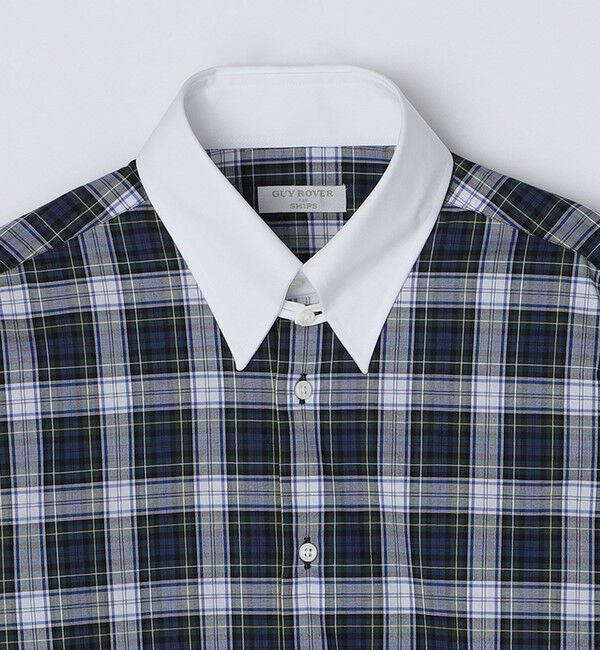 SHIPS「GUY ROVER: コットン タータンチェック タブカラー クレリック シャツ」|シャツ・ブラウス|