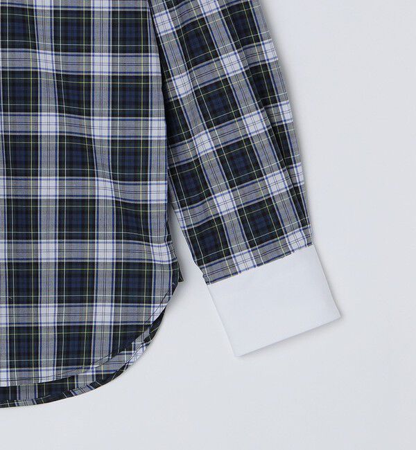 SHIPS「GUY ROVER: コットン タータンチェック タブカラー クレリック シャツ」|シャツ・ブラウス|