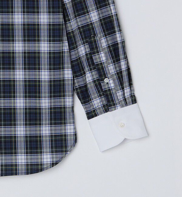 SHIPS「GUY ROVER: コットン タータンチェック タブカラー クレリック シャツ」|シャツ・ブラウス|