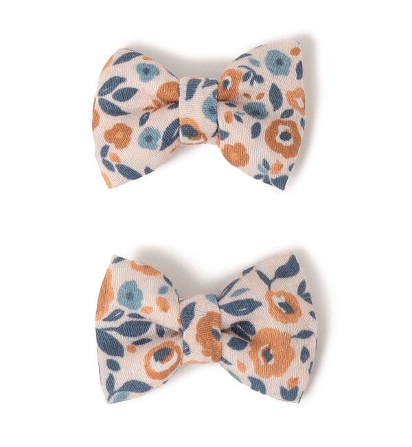 SHIPS KIDS「Luciole et petit pois:リバティ リボン ミニ ヘアクリップ セット」|その他|オレンジ系