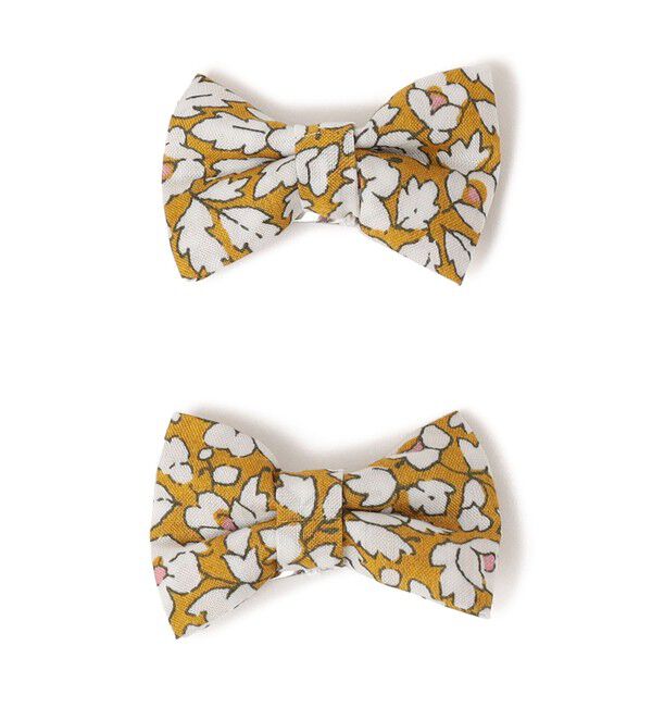 SHIPS KIDS「Luciole et petit pois:リバティ リボン ミニ ヘアクリップ セット」|その他|マスタード