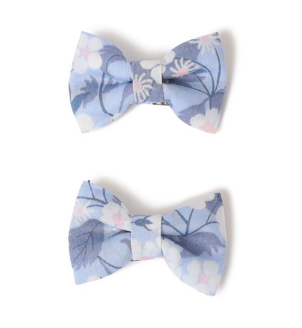 SHIPS KIDS「Luciole et petit pois:リバティ リボン ミニ ヘアクリップ セット」|その他|サックスブルー