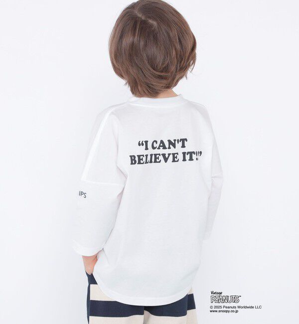 SHIPS KIDS「SHIPS KIDS:100～130cm / スヌーピー 七分袖 TEE」|Tシャツ・カットソー|