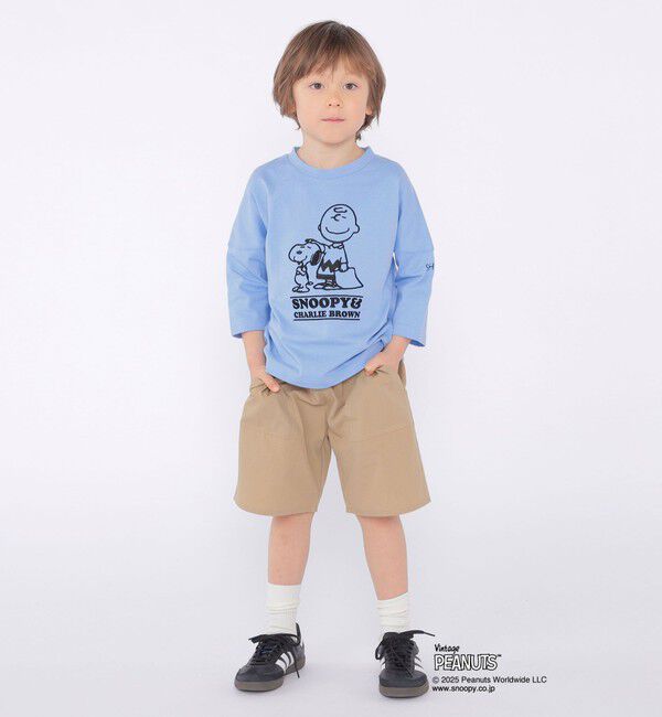 SHIPS KIDS「SHIPS KIDS:100～130cm / スヌーピー 七分袖 TEE」|Tシャツ・カットソー|