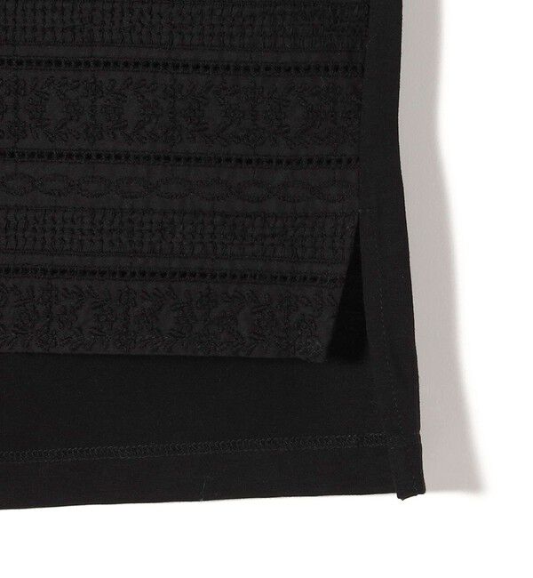 SHIPS for women「SHIPS Primary Navy Label:〈手洗い可能〉綿 ローン フラワー レース コンビ」|Tシャツ・カットソー|