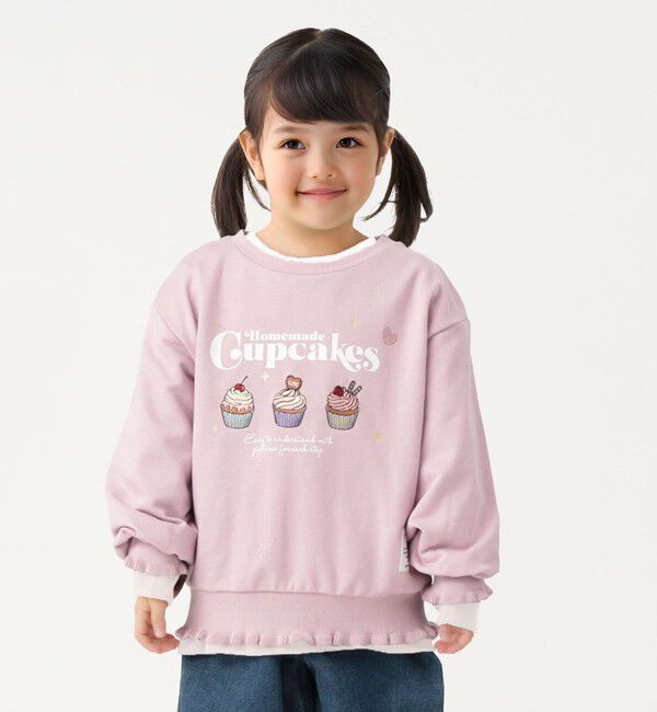 SHIPS Colors 「SHIPS Colors:〈洗濯機可能〉100～130cm / エンブロイダリー スウェット」|スウェット・ジャージ|ピンク