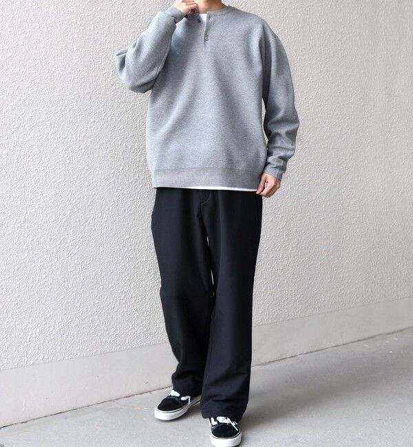 SHIPS any「SHIPS any:〈手洗い可能〉ミラノリブ コットンライク ヘンリーネック ニット◇」|ニット・セーター|