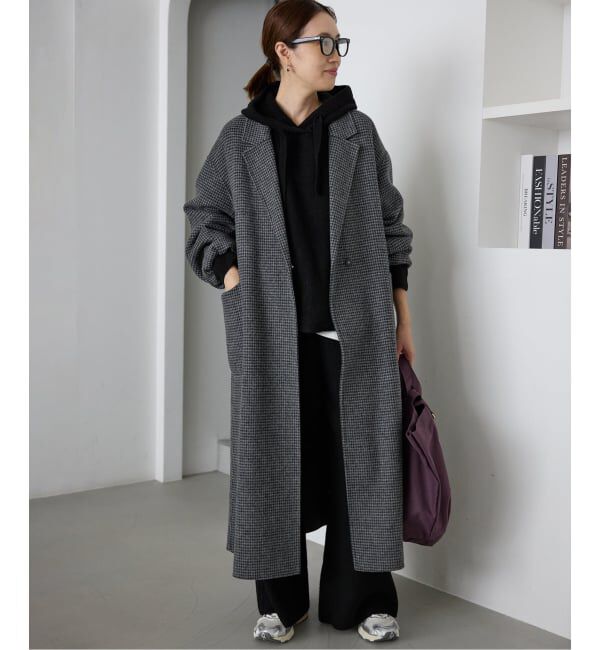 souple wool ダブルフェイスロングコート（SLOBE IENA）｜ルミネの