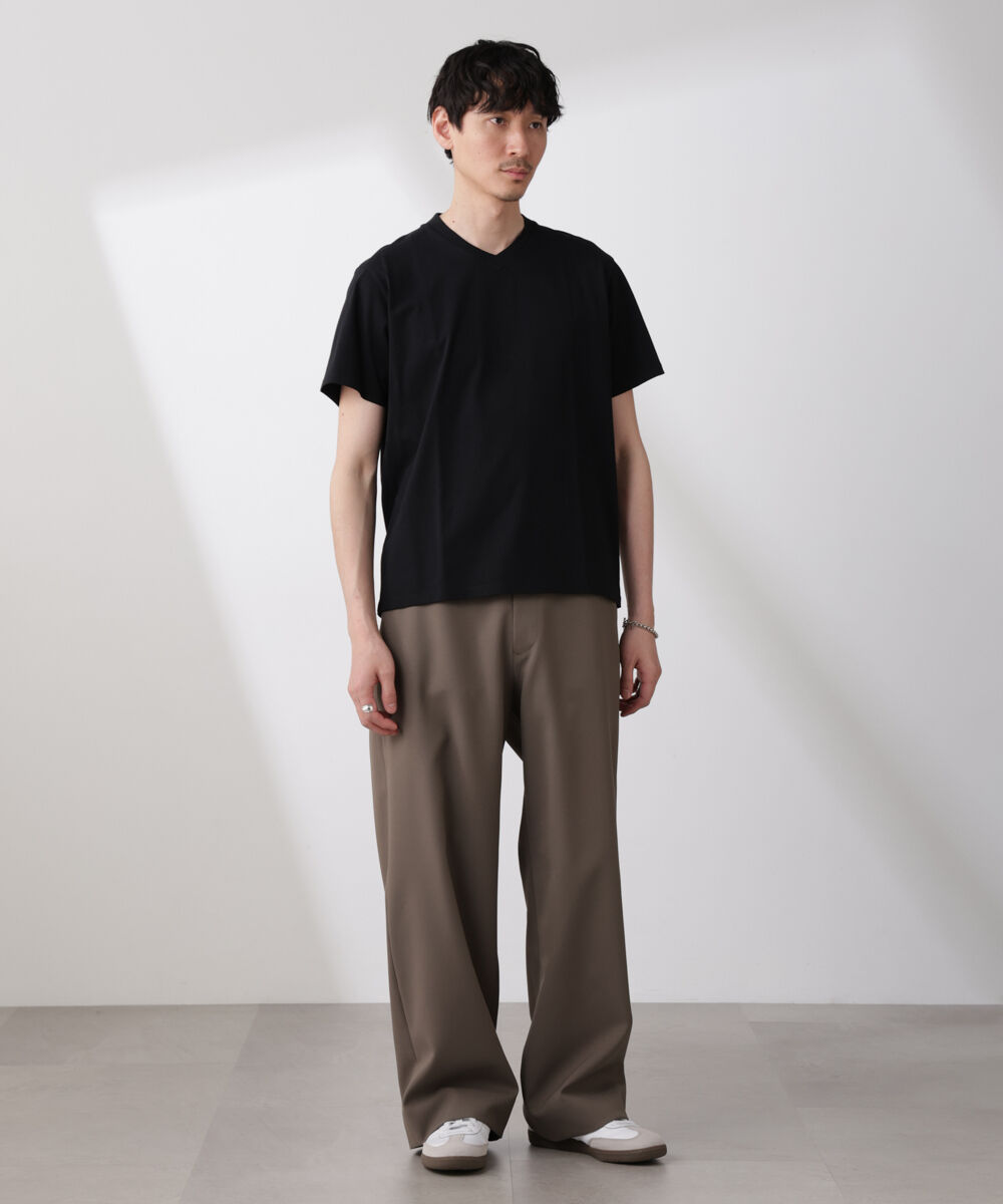 nano･universe「WEB限定/ジャケT(R) Vネック 半袖」|Tシャツ・カットソー|